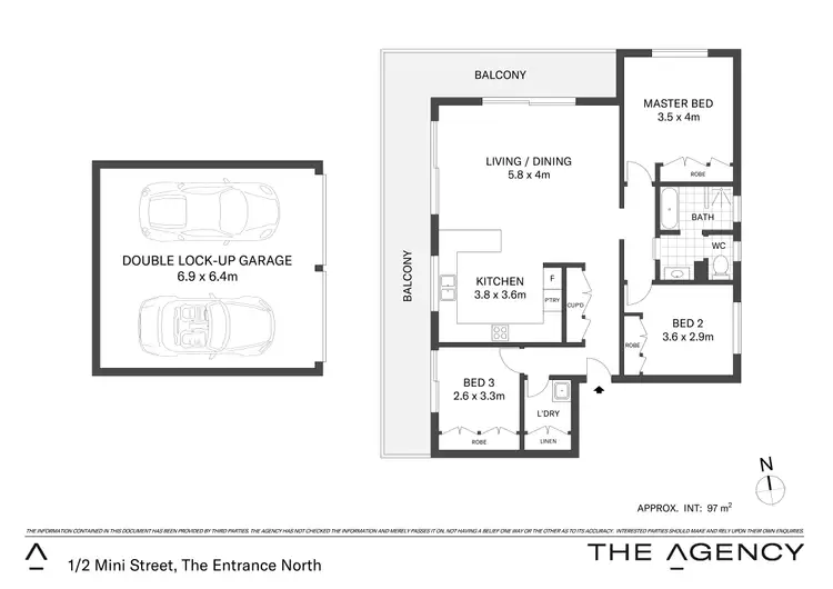 Floorplan of Homely unit listing, 1/2 Mini Street, The Entrance North NSW 2261
