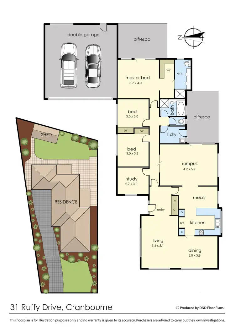 Floorplan of Homely house listing, 31 Ruffy Drive, Cranbourne VIC 3977