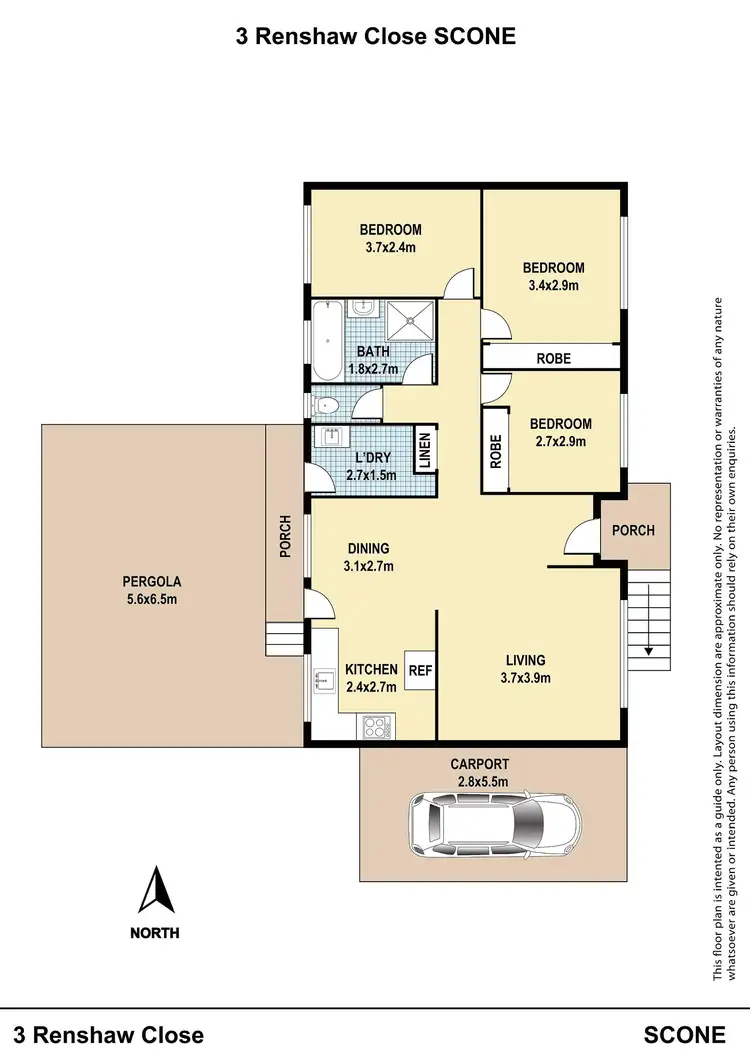 Floorplan of Homely house listing, 3 Renshaw Close, Scone NSW 2337