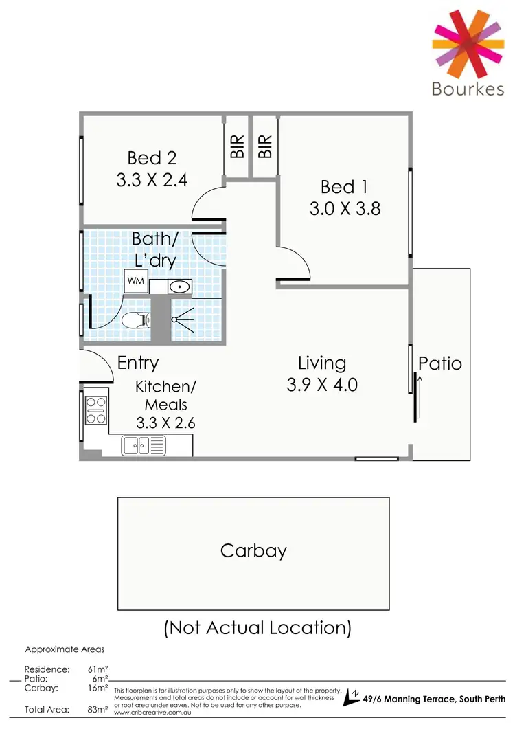 Floorplan of Homely apartment listing, 49/6 Manning Terrace, South Perth WA 6151