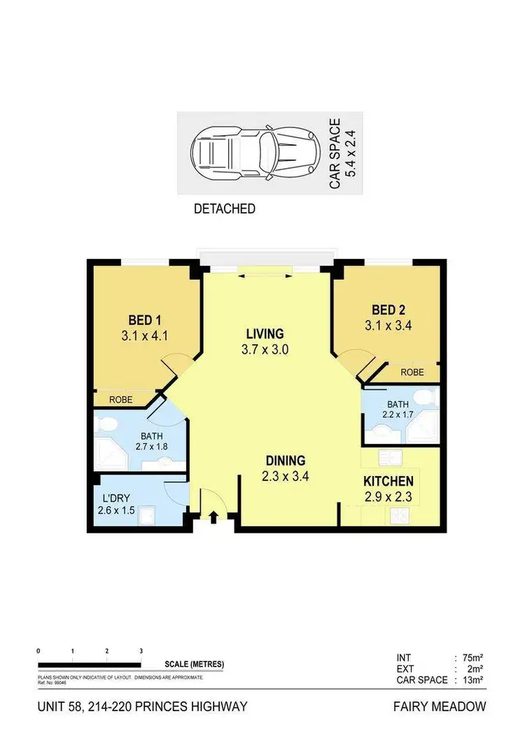 Floorplan of Homely unit listing, 58/214-220 Princes Highway, Fairy Meadow NSW 2519