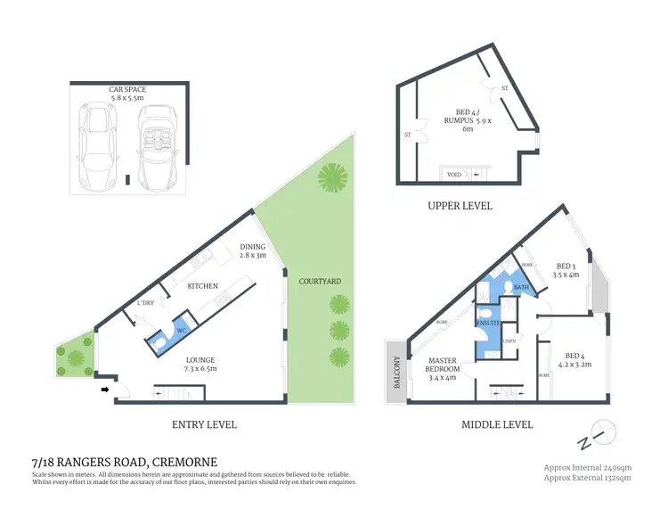 Floorplan of Homely townhouse listing, 7/18 Rangers Road, Cremorne NSW 2090