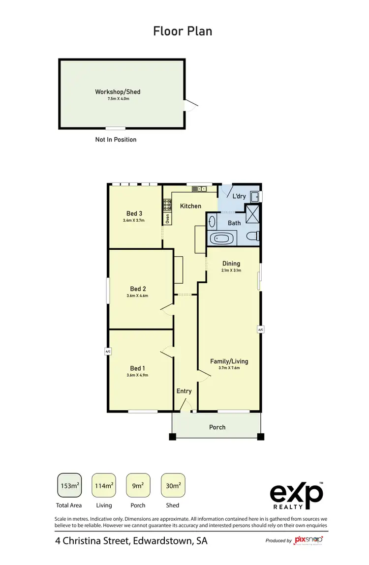 Floorplan of Homely house listing, 4 Christina Street, Edwardstown SA 5039