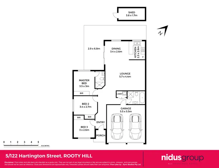 Floorplan of Homely villa listing, 5/122-124 Hartington Street, Rooty Hill NSW 2766