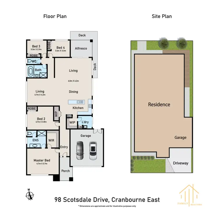 Floorplan of Homely house listing, 98 Scotsdale Drive, Cranbourne East VIC 3977