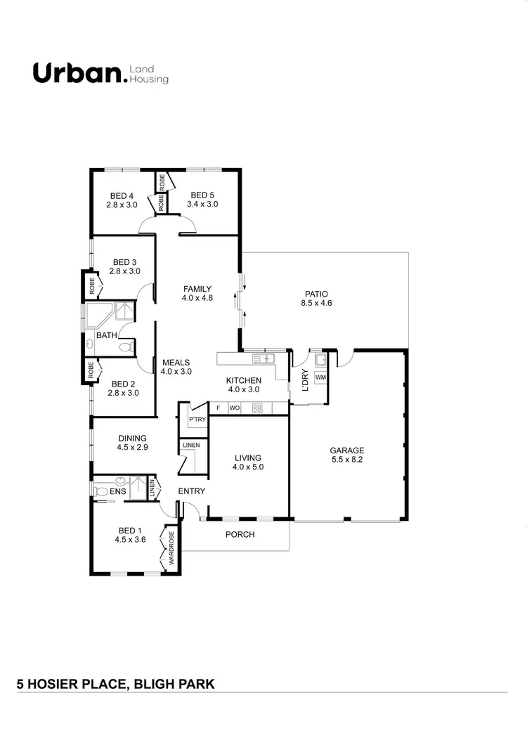 Floorplan of Homely house listing, 5 Hosier Place, Bligh Park NSW 2756