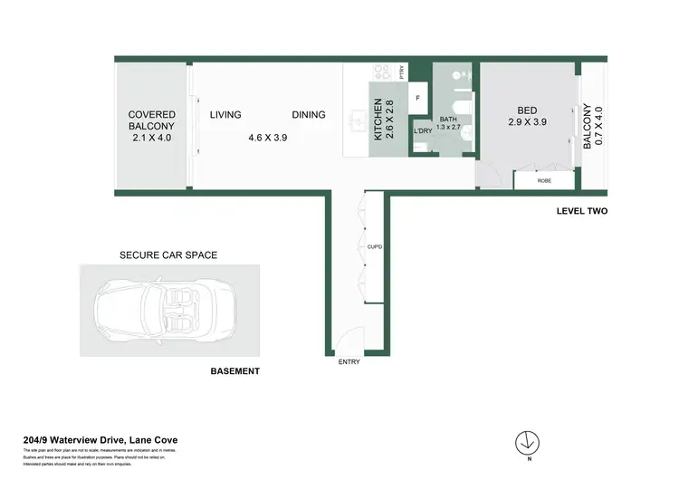 Floorplan of Homely apartment listing, 204/9 Waterview Drive, Lane Cove NSW 2066