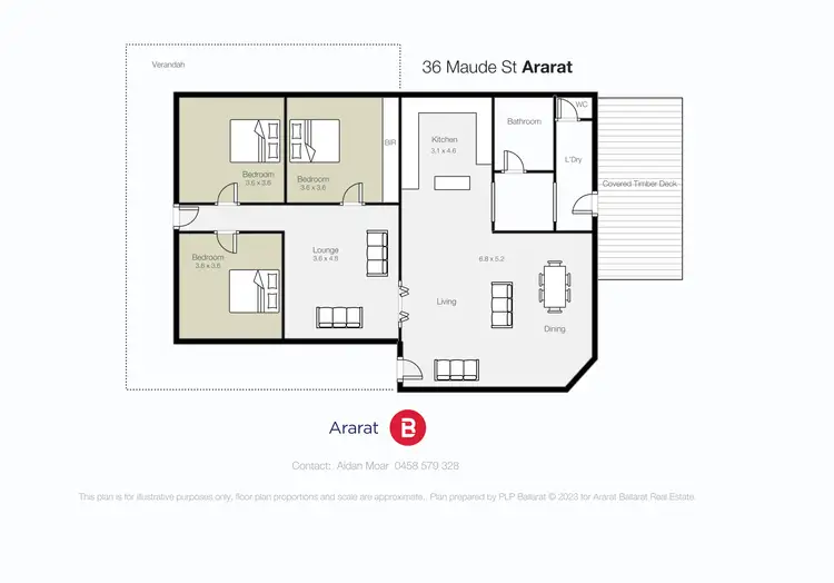 Floorplan of Homely house listing, 36 Maude Street, Ararat VIC 3377