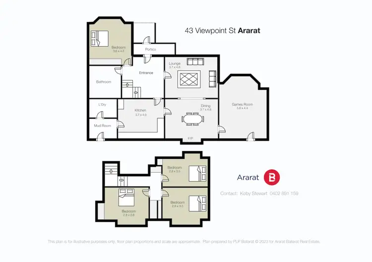 Floorplan of Homely house listing, 43 Viewpoint Street, Ararat VIC 3377