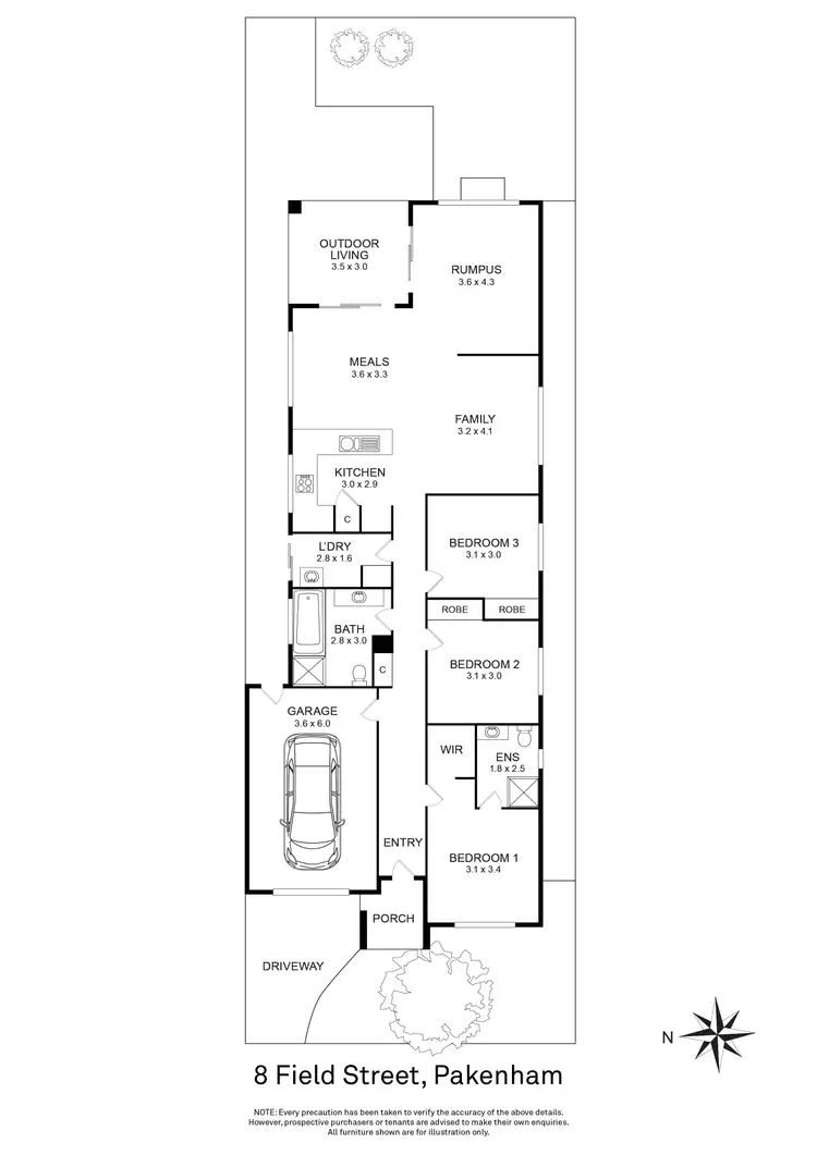 Floorplan of Homely house listing, 8 Field Street, Pakenham VIC 3810