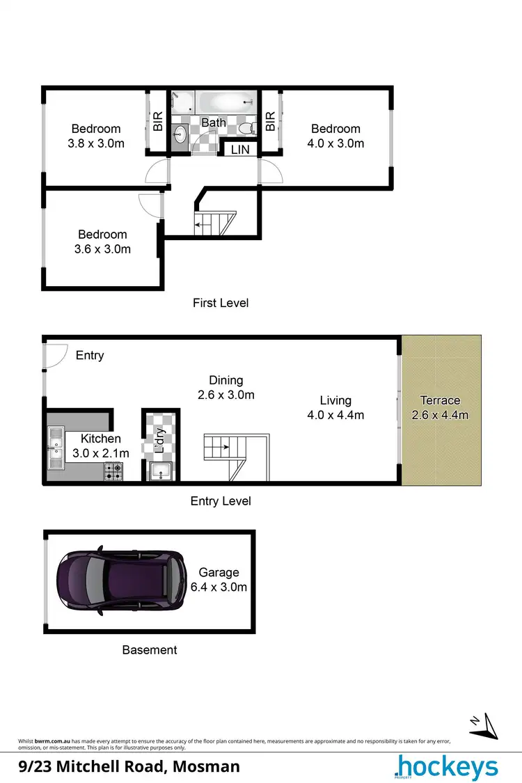 Floorplan of Homely apartment listing, 9/23 Mitchell Road, Mosman NSW 2088