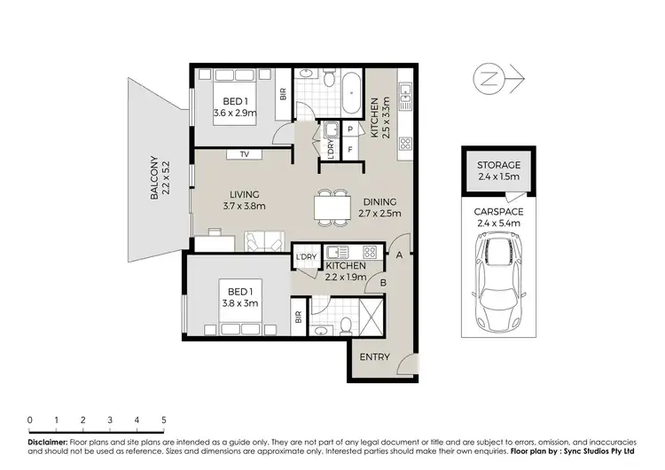 Floorplan of Homely apartment listing, 185/109-113 George Street, Parramatta NSW 2150