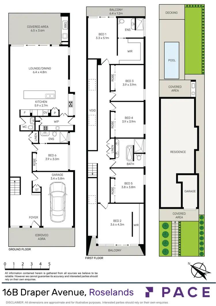 Floorplan of Homely semi-detached listing, 16B Draper Avenue, Roselands NSW 2196