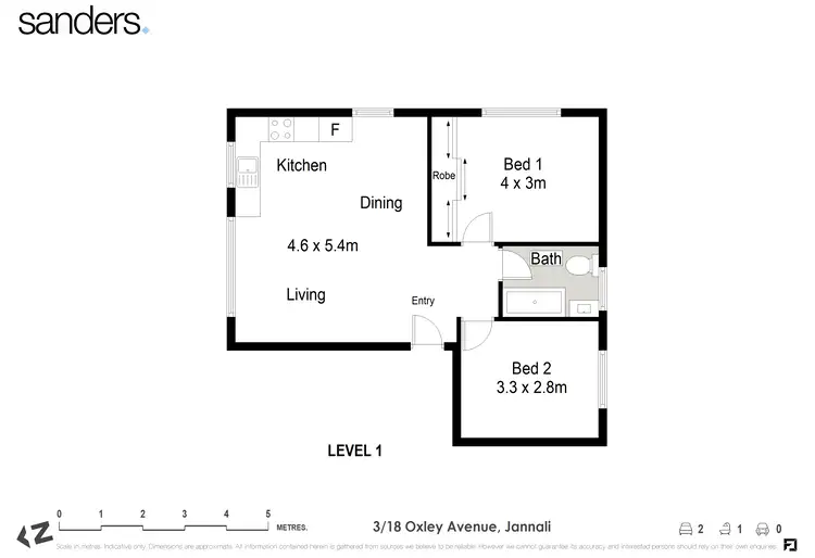 Floorplan of Homely unit listing, 3/18 Oxley Avenue, Jannali NSW 2226
