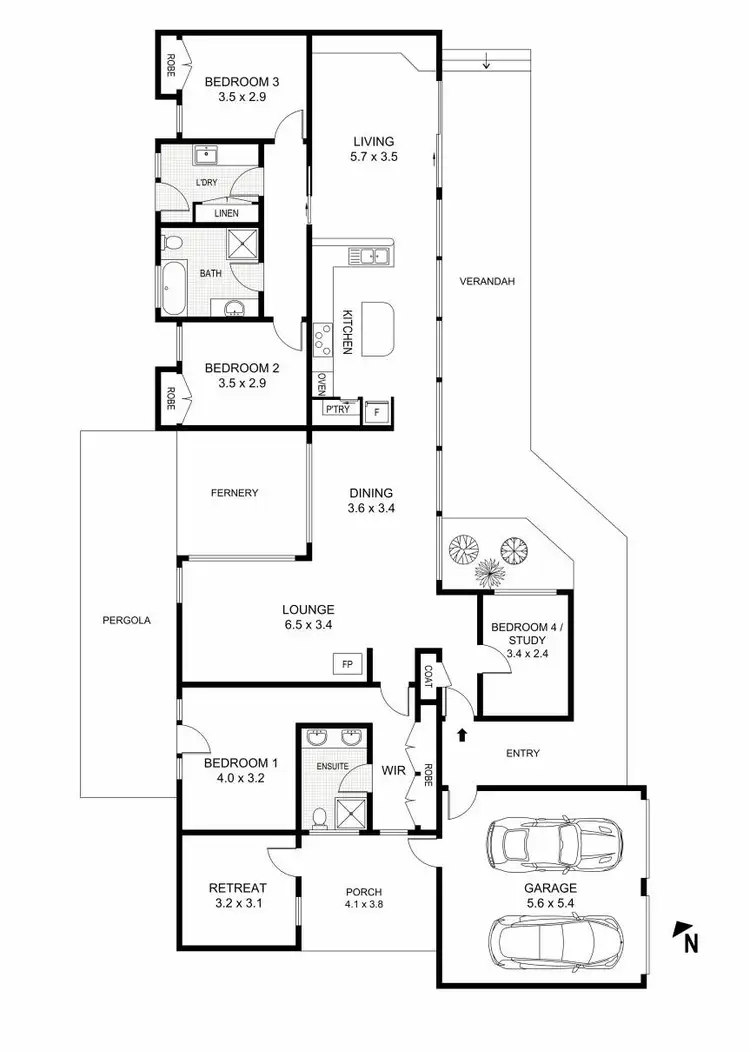 Floorplan of Homely house listing, 2 Kinrap Street, Kangaroo Flat VIC 3555