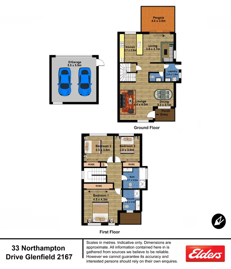 Floorplan of Homely house listing, 33 Northampton Drive, Glenfield NSW 2167
