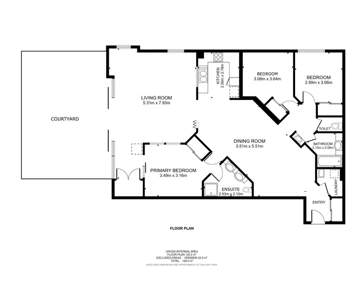 Floorplan of Homely unit listing, 2/21 Digger Street, Cairns North QLD 4870