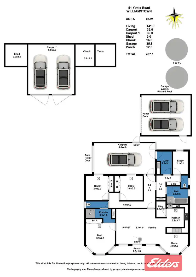 Floorplan of Homely house listing, 51 Yettie Road, Williamstown SA 5351