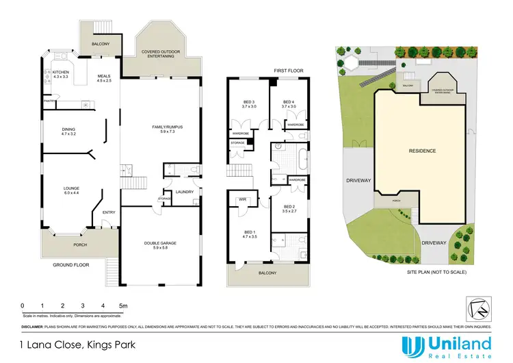 Floorplan of Homely house listing, 1 Lana Close, Kings Park NSW 2148
