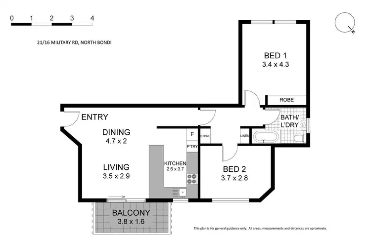Floorplan of Homely apartment listing, 21/16 Military Road, Bondi Beach NSW 2026