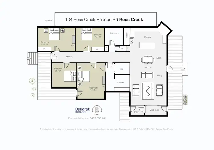 Floorplan of Homely house listing, 104 Ross Creek-Haddon Road, Ross Creek VIC 3351