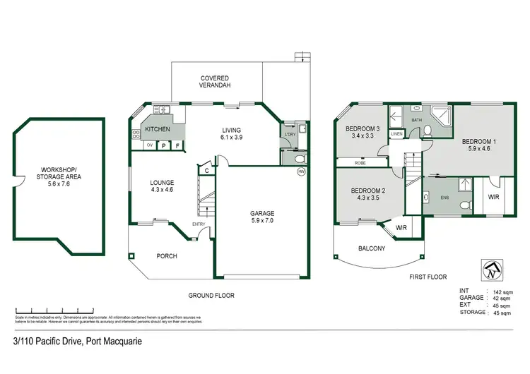 Floorplan of Homely townhouse listing, 3/110 Pacific Drive, Port Macquarie NSW 2444