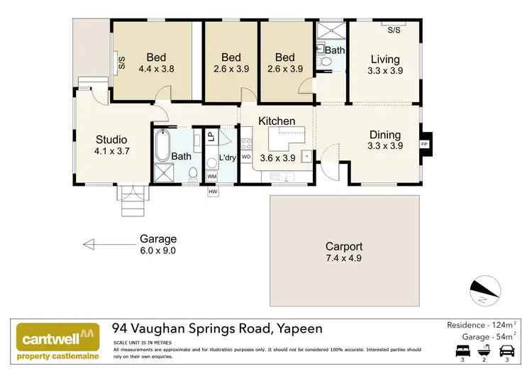Floorplan of Homely house listing, 94 Vaughan Springs Road, Yapeen VIC 3451
