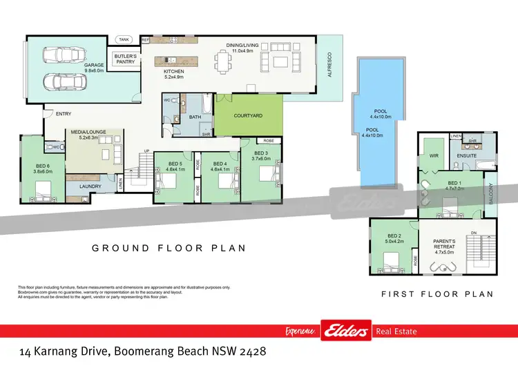Floorplan of Homely house listing, 14 Karnang Drive, Boomerang Beach NSW 2428