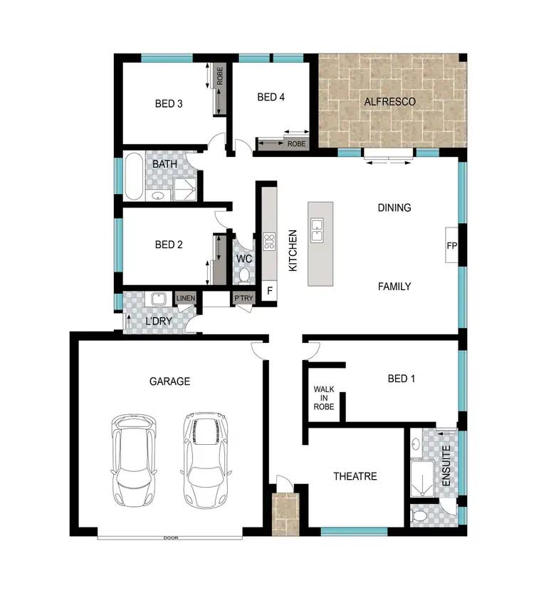 Floorplan of Homely house listing, 5 Binfield Street, Australind WA 6233