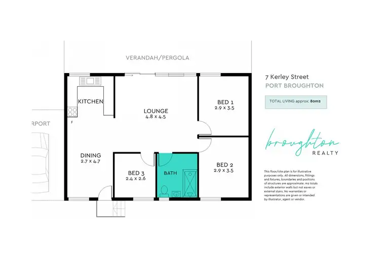 Floorplan of Homely house listing, 7 Kerley Street, Port Broughton SA 5522