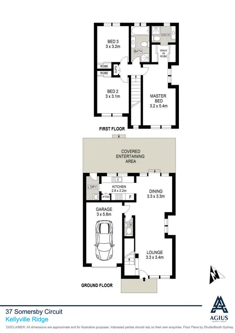 Floorplan of Homely semi-detached listing, 37 Somersby Circuit, Acacia Gardens NSW 2763