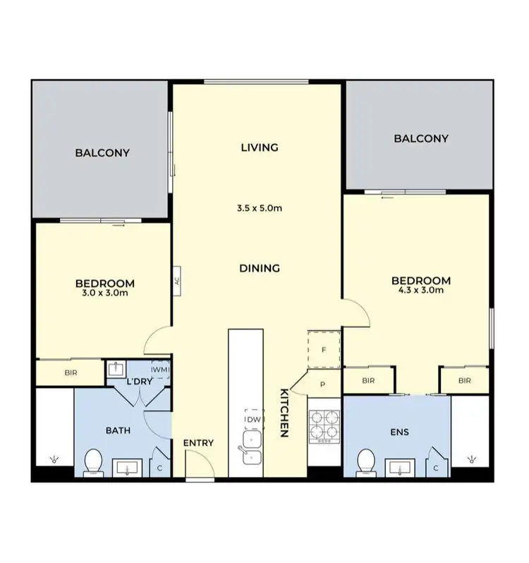 Floorplan of Homely apartment listing, B503/1408 Centre Road, Clayton South VIC 3169