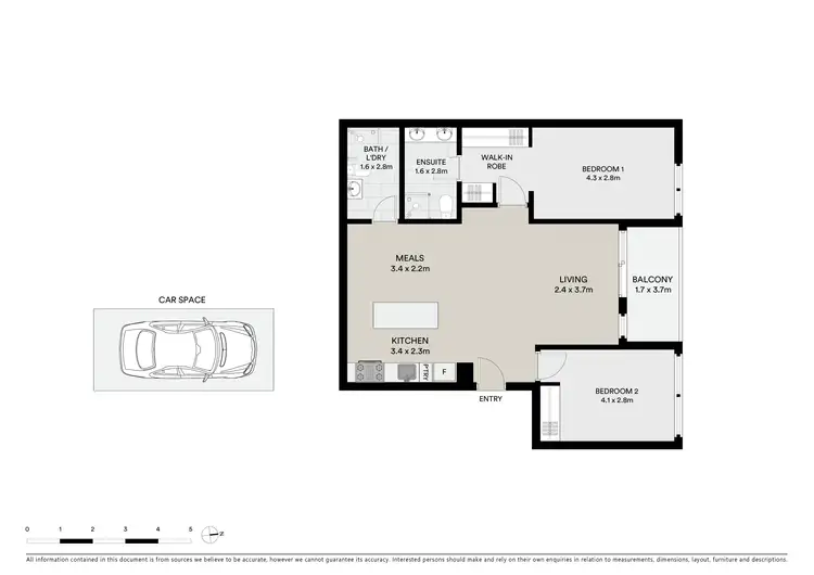 Floorplan of Homely apartment listing, 407a/33 Inkerman Street, St Kilda VIC 3182