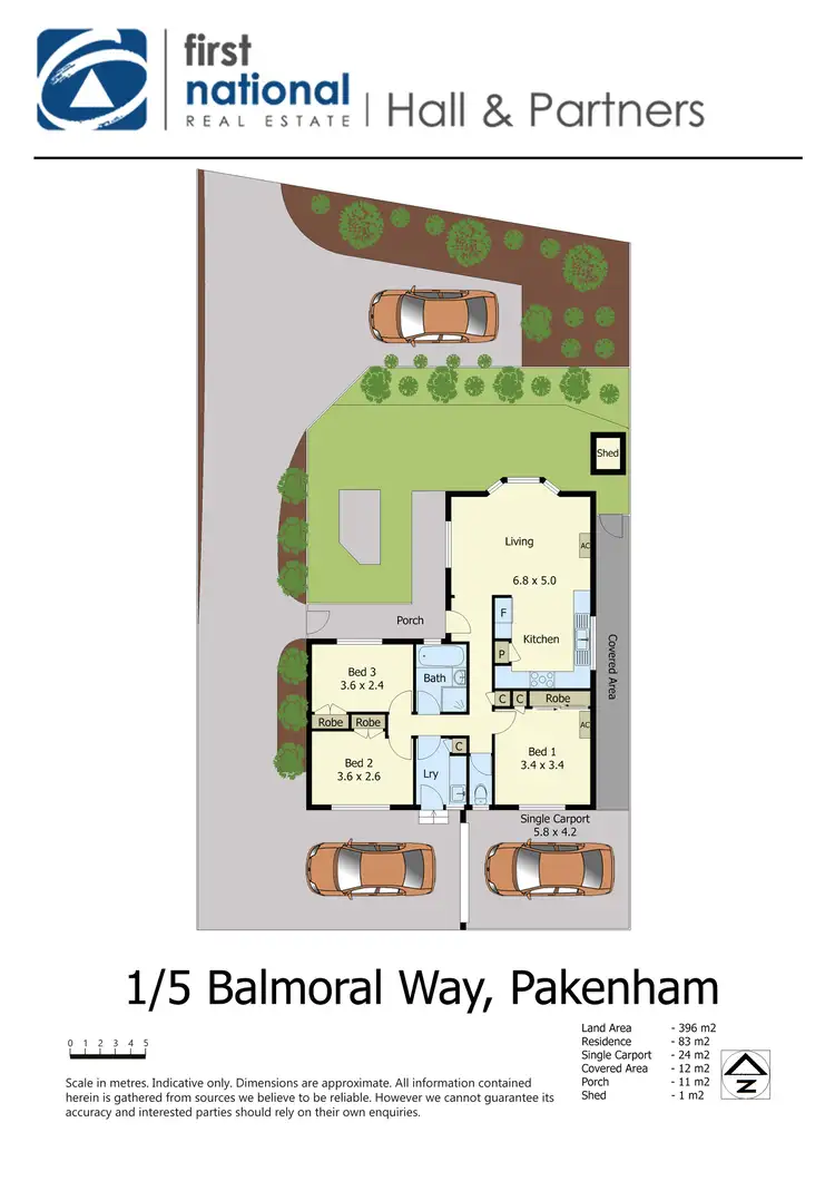 Floorplan of Homely unit listing, 1/5 Balmoral Way, Pakenham VIC 3810