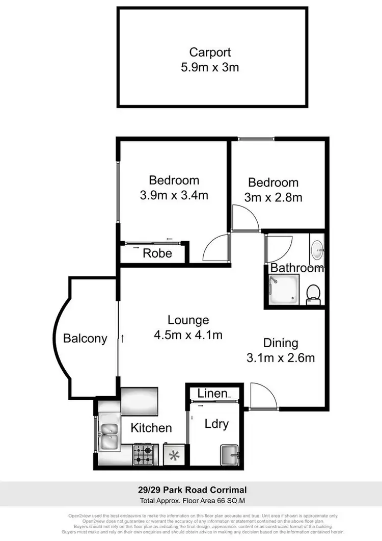 Floorplan of Homely unit listing, 29/29 Park Road, Bellambi NSW 2518