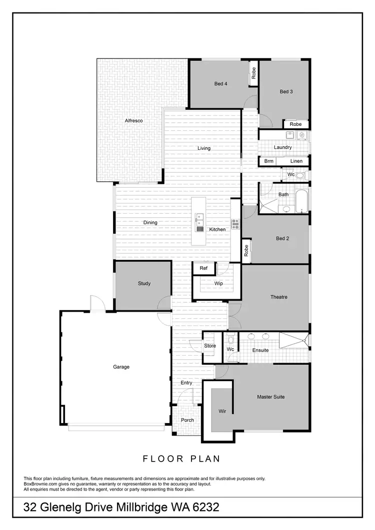 Floorplan of Homely house listing, 32 Glenelg Drive, Millbridge WA 6232