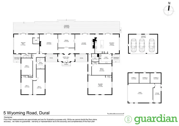 Floorplan of Homely rural property listing, 5 Wyoming Road, Dural NSW 2158