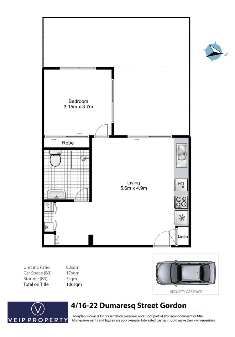 Floorplan of Homely unit listing, 4/16-22 Dumaresq Street, Gordon NSW 2072
