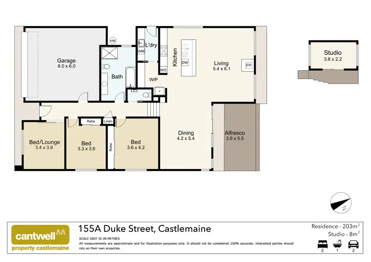 Floorplan of Homely house listing, 155A Duke Street, Castlemaine VIC 3450