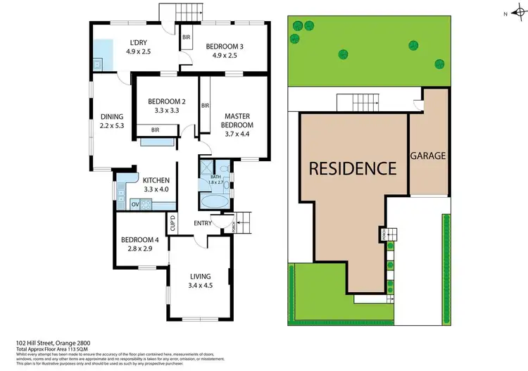 Floorplan of Homely house listing, 102 Hill Street, Orange NSW 2800