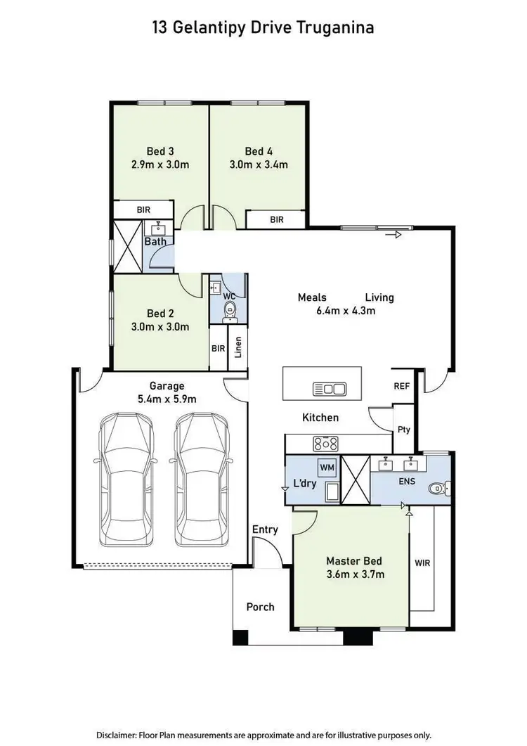 Floorplan of Homely house listing, 13 Gelantipy Drive, Truganina VIC 3029