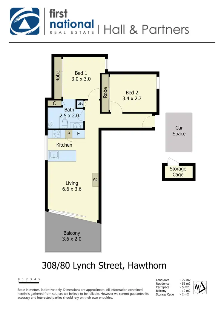 Floorplan of Homely apartment listing, 308/80 Lynch Street, Hawthorn VIC 3122