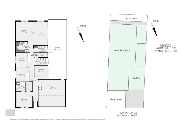 Floorplan of Homely house listing, 7 Fitzgerald Avenue, Whyalla Jenkins SA 5609