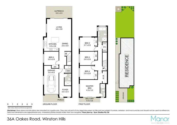 Floorplan of Homely semi-detached listing, 36A Oakes Road, Winston Hills NSW 2153