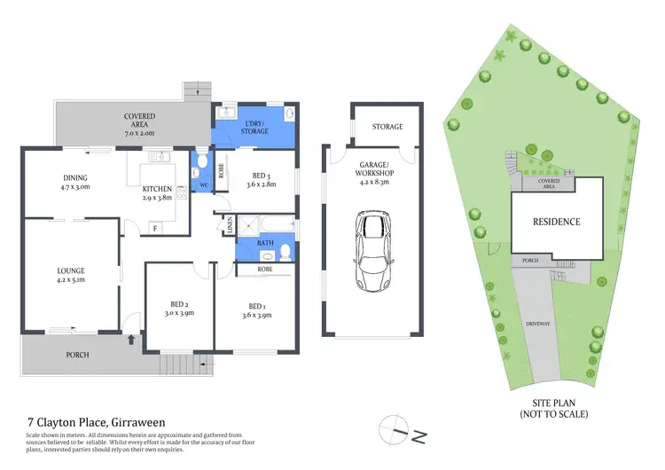Floorplan of Homely house listing, 7 Clayton Place, Girraween NSW 2145