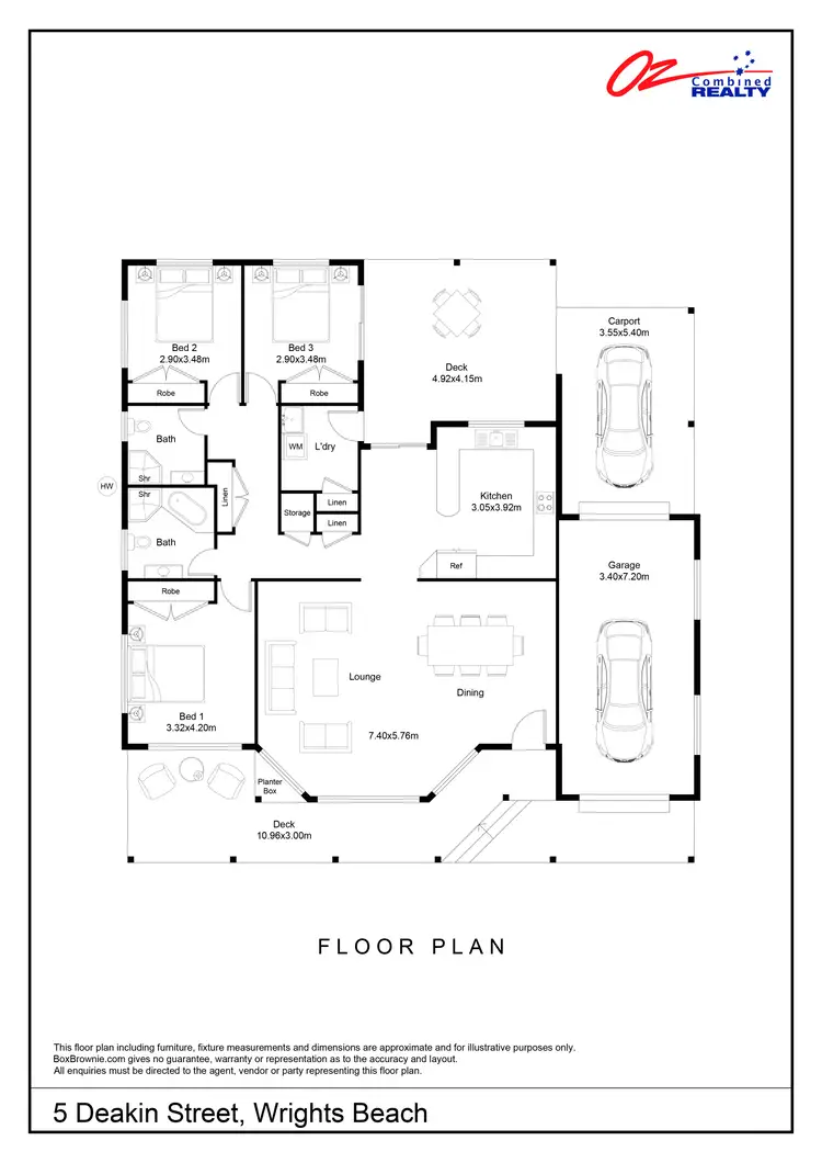 Floorplan of Homely house listing, 5 Deakin Street, Wrights Beach NSW 2540