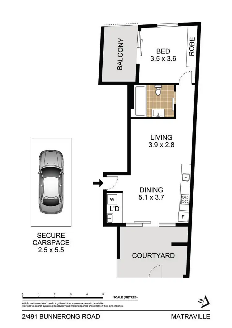 Floorplan of Homely apartment listing, 2/491 Bunnerong Road, Matraville NSW 2036