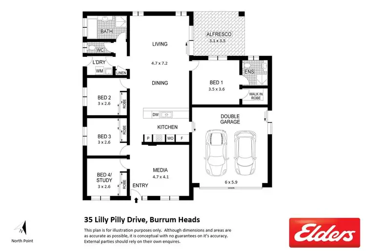 Floorplan of Homely house listing, 35 Lilly Pilly Drive, Burrum Heads QLD 4659