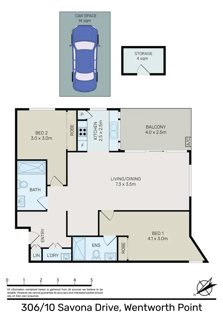 Floorplan of Homely unit listing, 306/10 Savona Drive, Wentworth Point NSW 2127