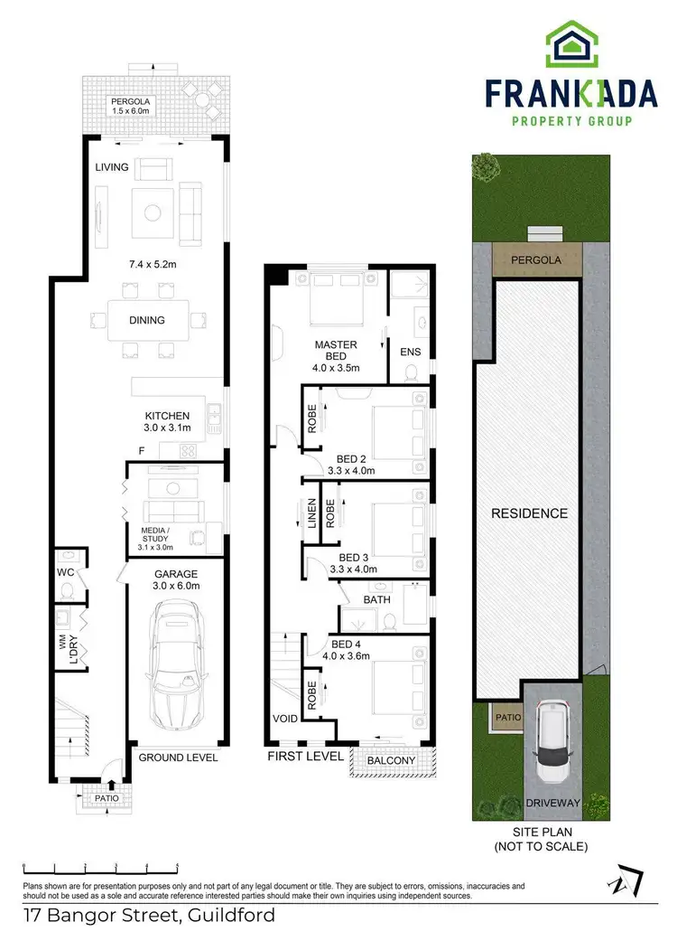 Floorplan of Homely semi-detached listing, 17 Bangor Street, Guildford NSW 2161